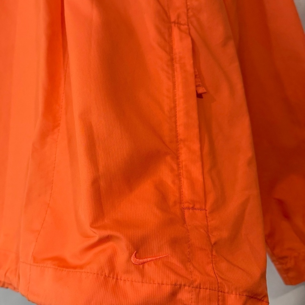 Nike Windbreaker Half Zip Pullover Jacket Large Orange White FitStorm Athletic - Picture 5 of 8